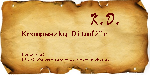 Krompaszky Ditmár névjegykártya